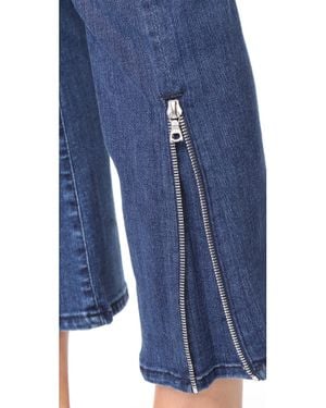 3x1 Denim Presley Gusset Zip Jeans Cropped Denim - Blue