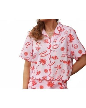 Karlie Pop Of Vacay Scene Top - Red