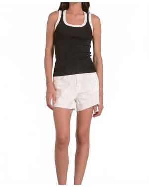 Elan Erin Scoopneck Tank Top - Black