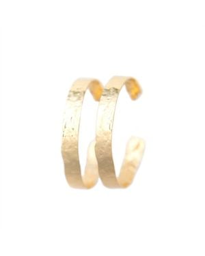 West & Co. Hammered Hoop Earrings - Metallic