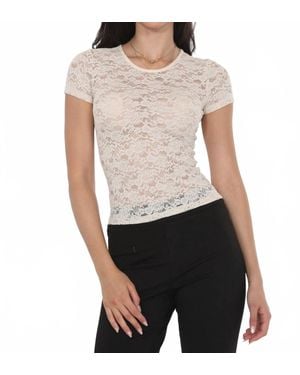 Brooklyn Isles Sheer Lace Top - Natural