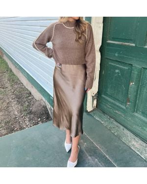 Design History Nikki Sweater Dress Set - Green