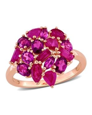 Mimi & Max Multi-Shape Gemstone Cluster Ring Sterling - Pink