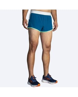 Brooks Sherpa 3" Split Short - Blue