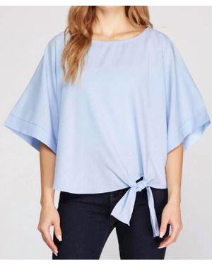 She + Sky Kimono Sleeve Blouse - White