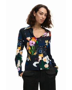 Desigual Collage Tie Shirt - Black