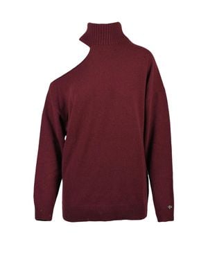 Aniye By Asymmetrical Virgin Wool Sweater - Red