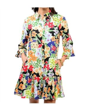 Uncle Frank Wildflower Shirt Mini Dress - Multicolor