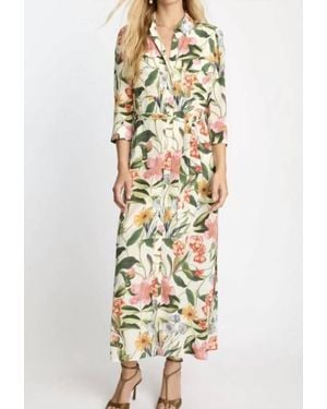 Caballero Azura Floral Maxi Dress - Metallic