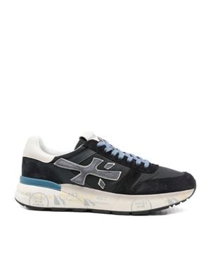Premiata Mick Leather Logo Sneakers - Blue