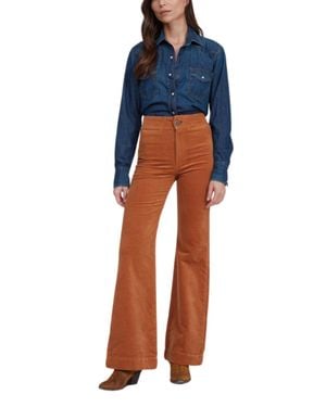 ASKK NY Brighton Wide Leg Corduroy Pants - Blue
