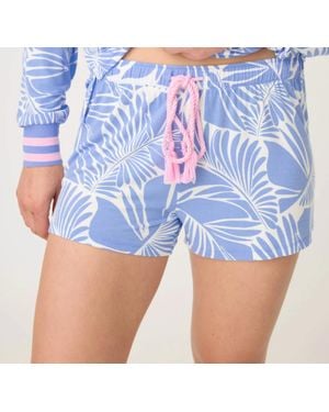 Pj Salvage Bayside Dreams Tropical Print Comfort Shorts - Blue