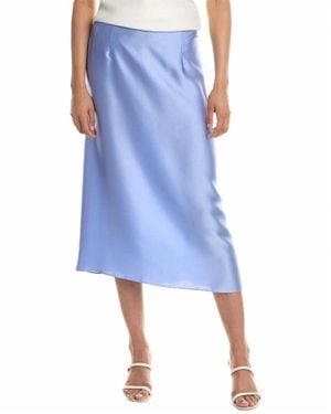 Vince Light Aria Satin Slip A Line Skirt - Blue