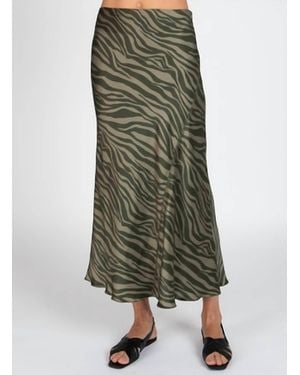 ATM Silk Charmeuse Maxi Skirt - Green