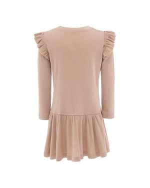 BANBLU Blush Modal Ruffle Dress - Brown