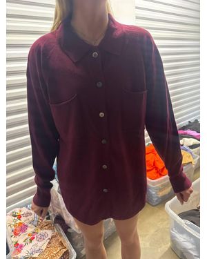 J. Society Boyfriend Button Down Shirt - Purple