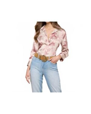L'Agence Dani Silk Blouse - Blue