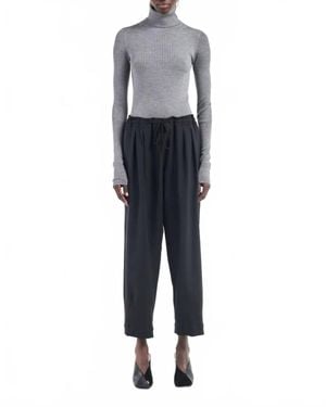 Maria McManus Barrel Leg Drawstring Trouser - Gray