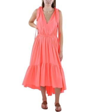 Black Halo Hi-Low Pleated Maxi Dress - Pink