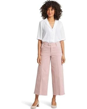 NYDJ Mona Trouser Ankle Jeans Bell Meadow Denim Cotton Wide Leg Gbo1061 - White