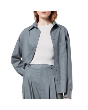 Enza Costa Oversized Shirt - Gray