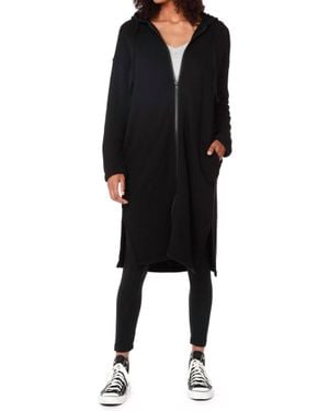 Bobi Longline Zip-Up Jacket - Black