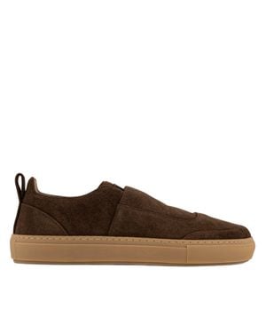 Born Outside Slip-On Sneakers With Smooth Suede-Like Texture - Brown