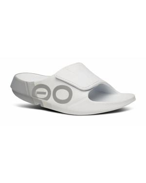 OOFOS Ooahh Sport Flex Slide Sandals - Black