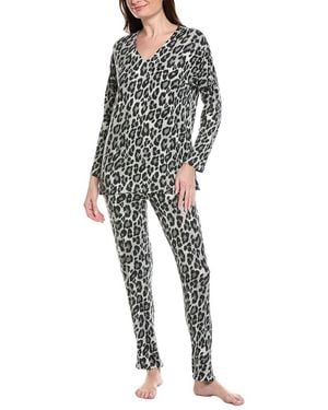 Natori 2Pc Ombre Print Pajama Set - Black