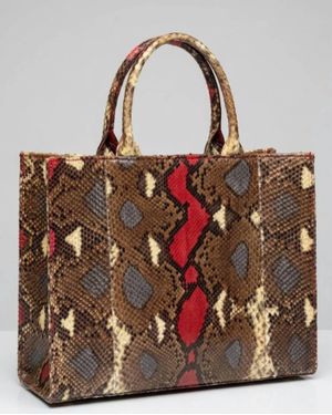 Sarah Stewart Adele Python Bag - Brown