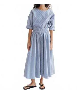 Suzie Kondi Kyria Circle Cotton Poplin Skirt - Blue