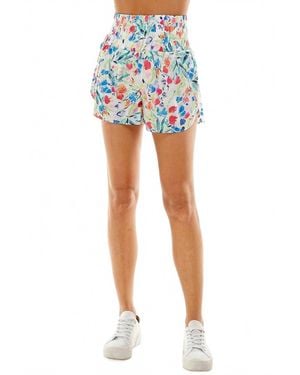TCEC Floral Athletic Shorts - Blue