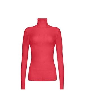 Wolford Merino Fine Rib Top Long Sleev - Red