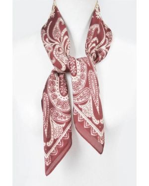 TRUEDAMES Classic Paisley Multi Print Scarf - Red