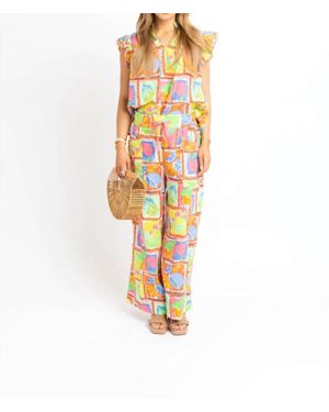 Karlie Favorite Fruit Ruffle Sleeve Blouse - White