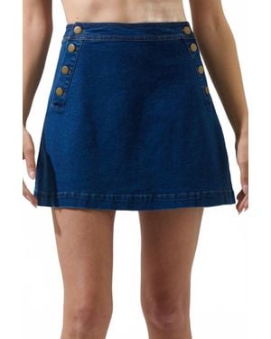 Sugarlips Lavinia Denim Malty Mini Skirt - Blue