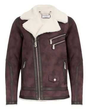 Philipp Plein Eco Shearling Jacket - Brown