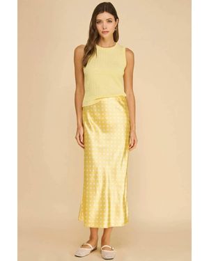 If She Loves Aniston Slip Skirt - Yellow