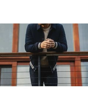 The Normal Brand Birdie Varsity Jacket - Black