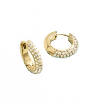 spartina 449 Shine On Pavé Hoop Earrings - Metallic