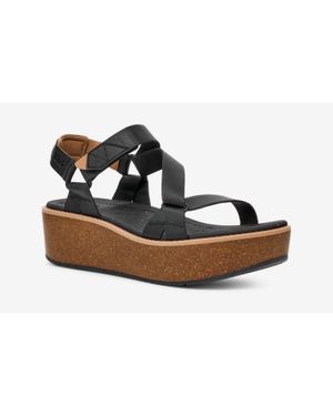 Teva Madera 1151015-Blk Sandals Wedge Heel Platform Hawk249 - Black