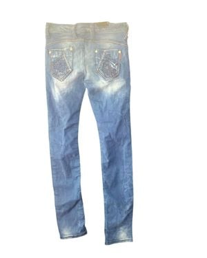 Cipo & Baxx Hand-Embellished Vintage Jeans - Blue