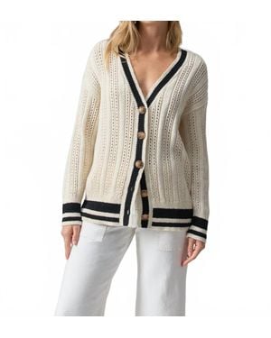 Sanctuary Sport Stripe Cardigan - White
