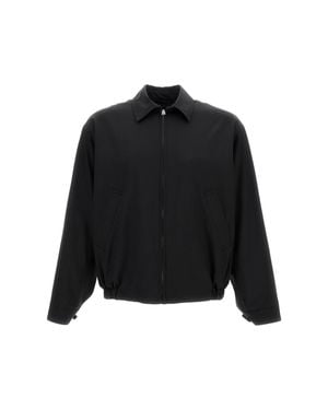 Kaptain Sunshine Wool Poplin Jacket With Pointed Collar - Black