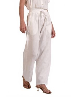 Elan Gauze Drawstring Pant - Pink