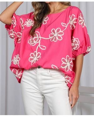 Vine & Love Bright As You Top - Pink