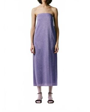 Tibi Lurex Haze Dress - Purple