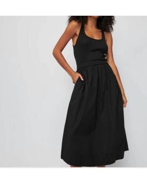 Nation Ltd Sadelle Clean Combo Midi Dress - Black