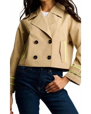 Lisa Todd Trench Cropped Jacket - Blue