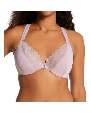 Playtex Front Close No Poke Dreamwire Bra - Purple